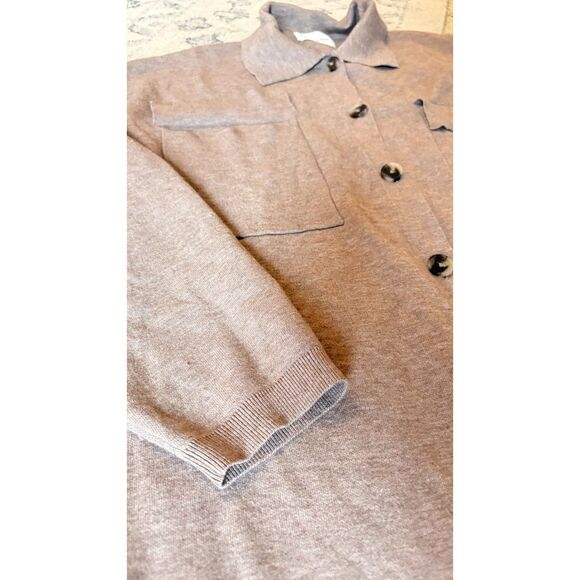 Aritzia Wilfred Free Ronnie Shirt Jacket Heather Oatmeal - Picture 5 of 7